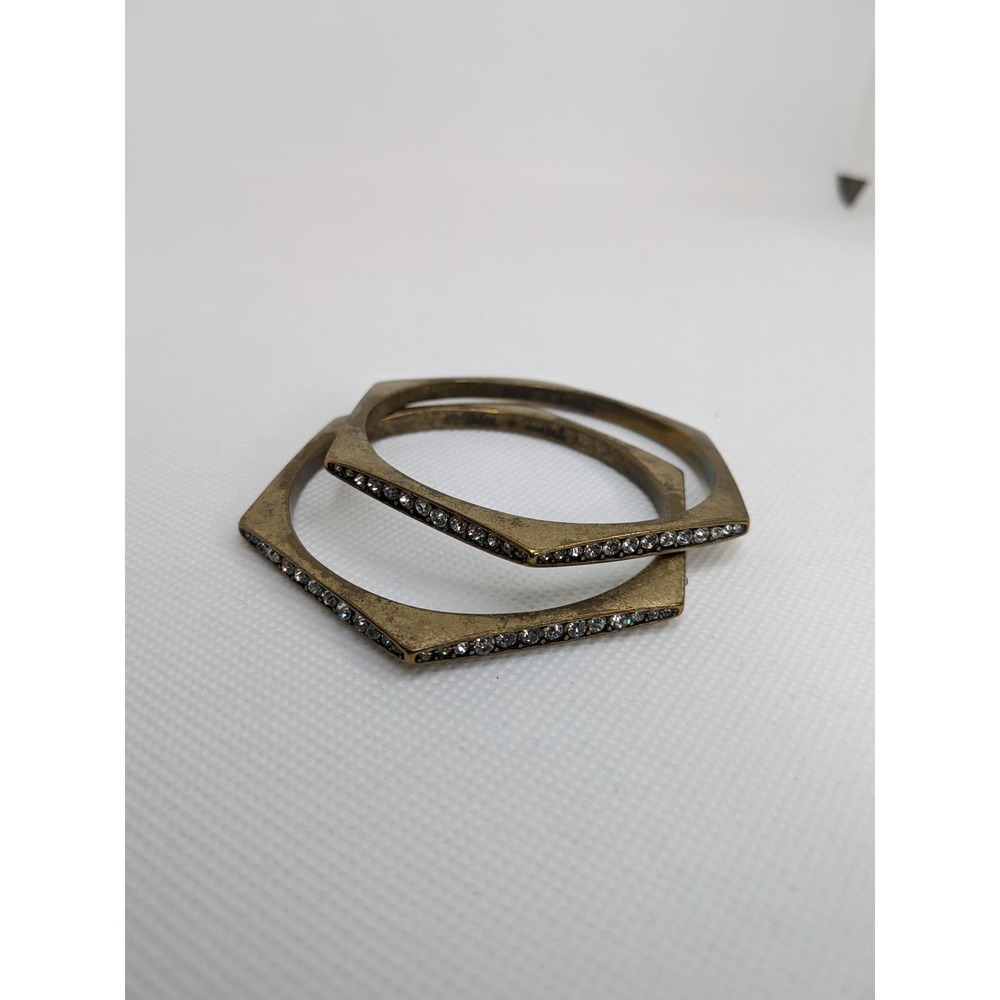 2 Chloe & Isabel Rhinestone Edgy Bangles